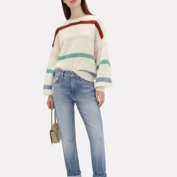 New ANINE BING Lydia Stripe Wool Sweater - Picture 13 of 14